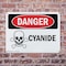 Signmission Cyanide Danger Sign, Plastic, 10in W x 7in L, 2PK OS-2PACK-DS-P-710-L-1112 - alternate 3